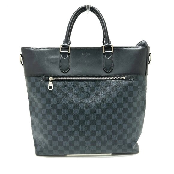 LOUIS VUITTON N41588 Newport Bag Tote Bag Damier Cobalt Canvas Navy x Black - Picture 1 of 16
